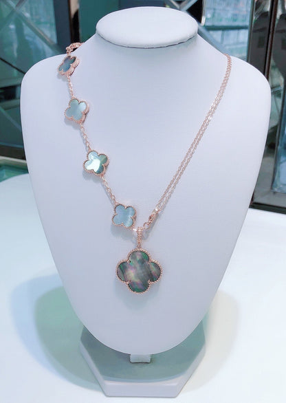 ¡®Sprite Jewelry¡¯COMBINED BRACELET 5 MOTIFS AND NECKLACE DARK MOP ROSE GOLD
