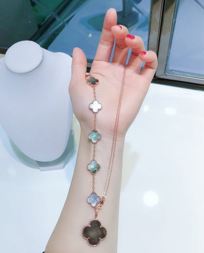¡®Sprite Jewelry¡¯COMBINED BRACELET 5 MOTIFS AND NECKLACE DARK MOP ROSE GOLD