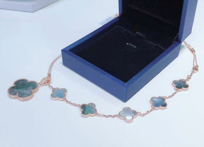 ¡®Sprite Jewelry¡¯COMBINED BRACELET 5 MOTIFS AND NECKLACE DARK MOP ROSE GOLD