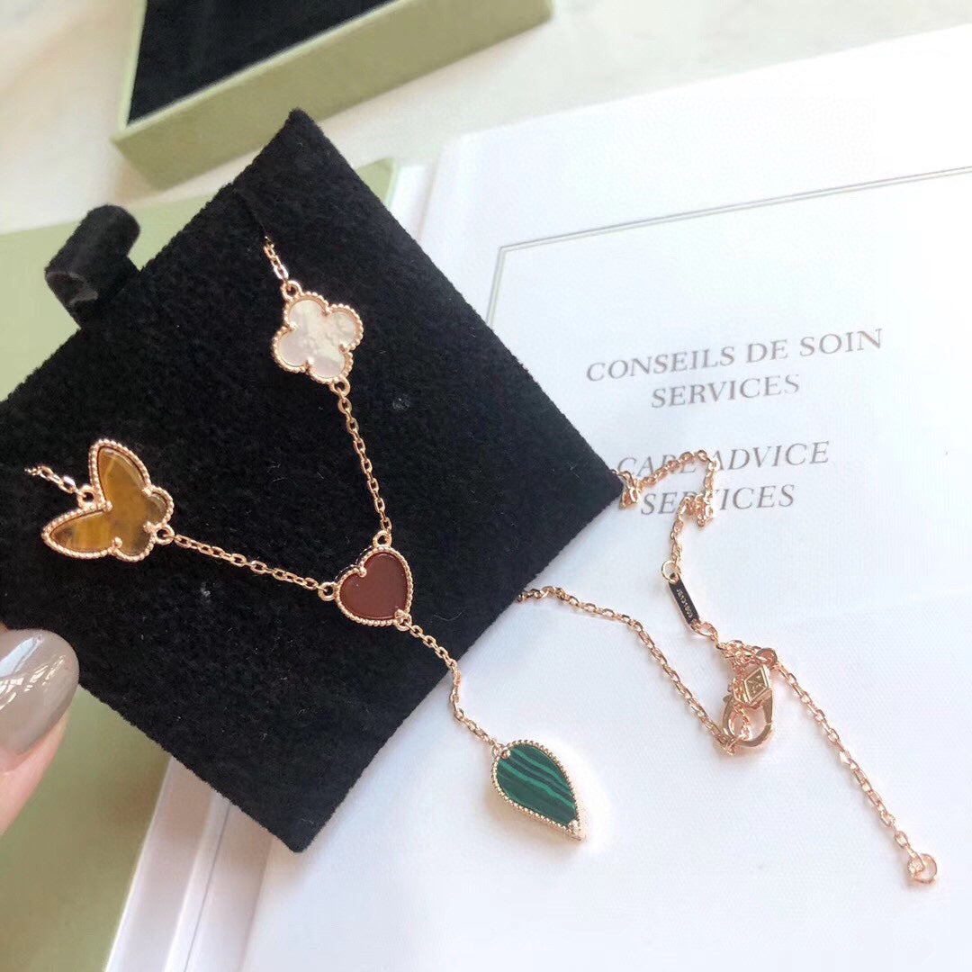 ¡®Sprite Jewelry¡¯LUCKY SPRING 4 MOTIFS ROSE GOLD NECKLACE