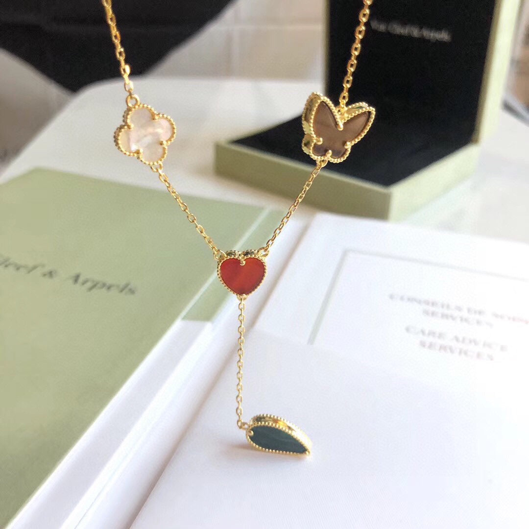 ¡®Sprite Jewelry¡¯LUCKY SPRING 4 MOTIFS ROSE GOLD NECKLACE