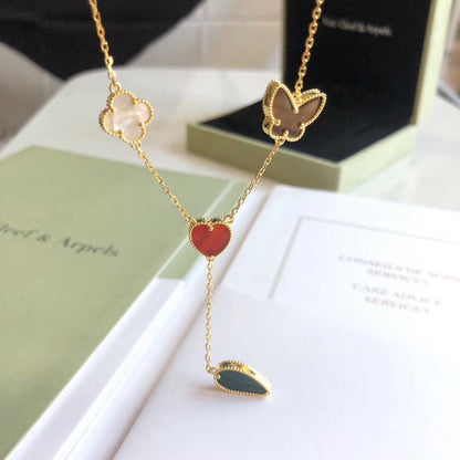 ¡®Sprite Jewelry¡¯LUCKY SPRING 4 MOTIFS ROSE GOLD NECKLACE