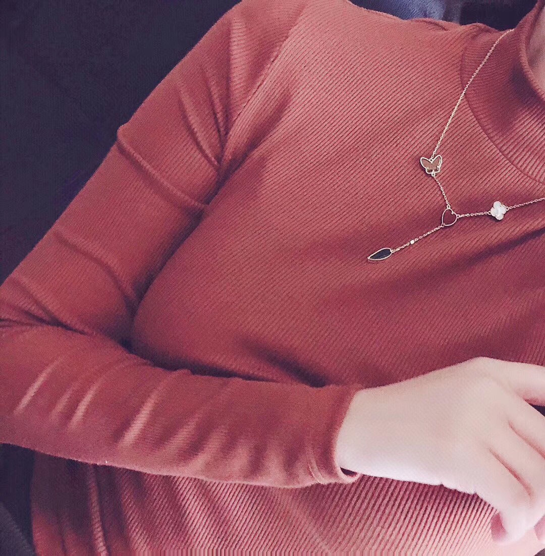 ¡®Sprite Jewelry¡¯LUCKY SPRING 4 MOTIFS ROSE GOLD NECKLACE