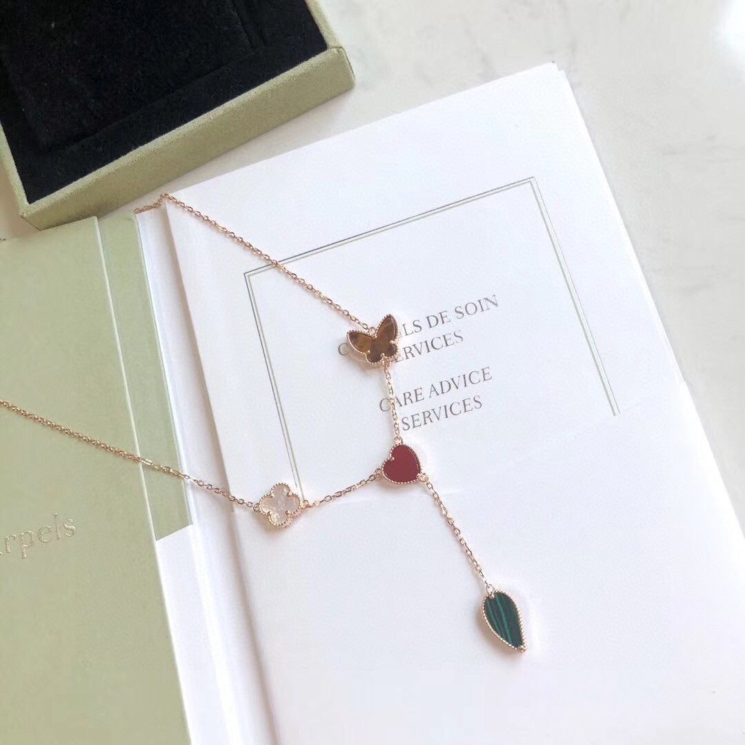 ¡®Sprite Jewelry¡¯LUCKY SPRING 4 MOTIFS ROSE GOLD NECKLACE