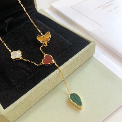 ¡®Sprite Jewelry¡¯LUCKY SPRING 4 MOTIFS ROSE GOLD NECKLACE