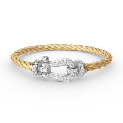 ¡®Sprite Jewelry¡¯FORCE LARGE HORSESHOE FULL DIAMOND BRACELET SILVER
