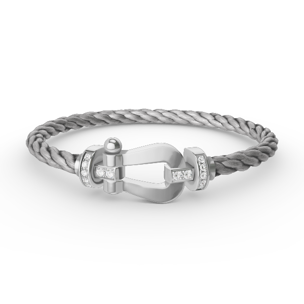 ¡®Sprite Jewelry¡¯FORCE LARGE HORSESHOE HALF DIAMOND BRACELET SILVER