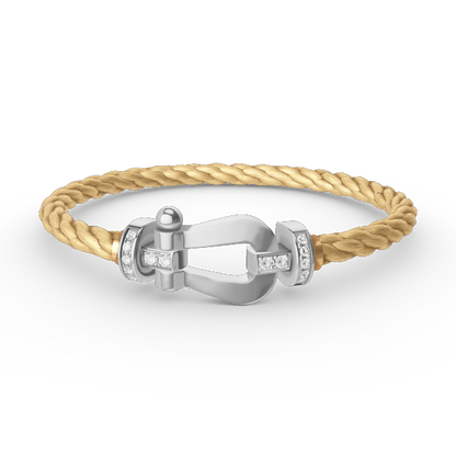 ¡®Sprite Jewelry¡¯FORCE LARGE HORSESHOE HALF DIAMOND BRACELET SILVER