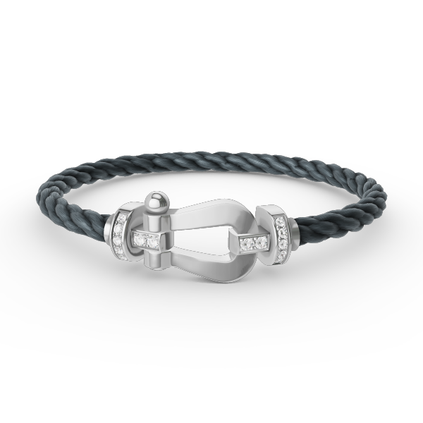¡®Sprite Jewelry¡¯FORCE LARGE HORSESHOE HALF DIAMOND BRACELET SILVER
