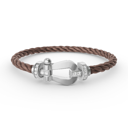 ¡®Sprite Jewelry¡¯FORCE LARGE HORSESHOE HALF DIAMOND BRACELET SILVER