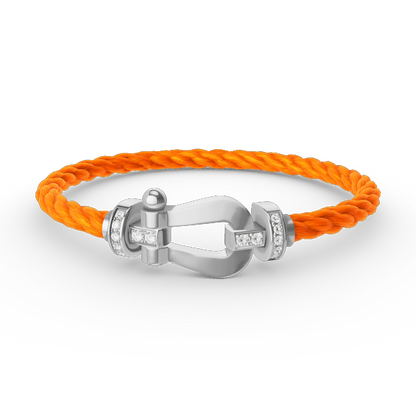 ¡®Sprite Jewelry¡¯FORCE LARGE HORSESHOE HALF DIAMOND BRACELET SILVER