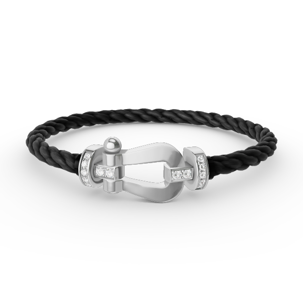 ¡®Sprite Jewelry¡¯FORCE LARGE HORSESHOE HALF DIAMOND BRACELET SILVER