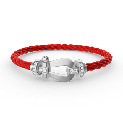 ¡®Sprite Jewelry¡¯FORCE LARGE HORSESHOE HALF DIAMOND BRACELET SILVER