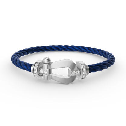 ¡®Sprite Jewelry¡¯FORCE LARGE HORSESHOE HALF DIAMOND BRACELET SILVER