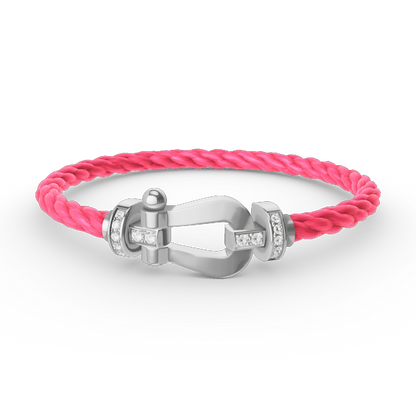 ¡®Sprite Jewelry¡¯FORCE LARGE HORSESHOE HALF DIAMOND BRACELET SILVER