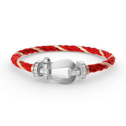 ¡®Sprite Jewelry¡¯FORCE LARGE HORSESHOE HALF DIAMOND BRACELET SILVER