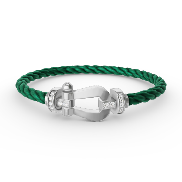 ¡®Sprite Jewelry¡¯FORCE LARGE HORSESHOE HALF DIAMOND BRACELET SILVER