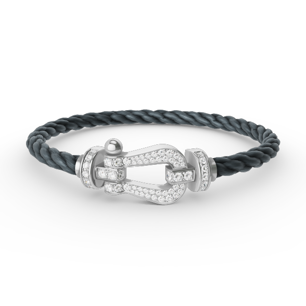 ¡®Sprite Jewelry¡¯FORCE LARGE HORSESHOE FULL DIAMOND BRACELET SILVER