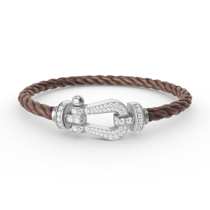 ¡®Sprite Jewelry¡¯FORCE LARGE HORSESHOE FULL DIAMOND BRACELET SILVER
