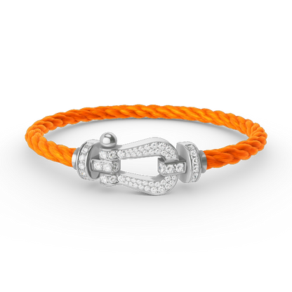 ¡®Sprite Jewelry¡¯FORCE LARGE HORSESHOE FULL DIAMOND BRACELET SILVER
