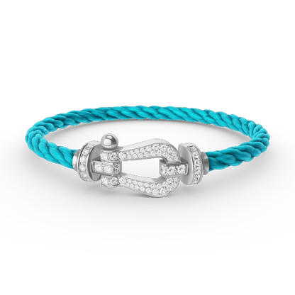 ¡®Sprite Jewelry¡¯FORCE LARGE HORSESHOE FULL DIAMOND BRACELET SILVER