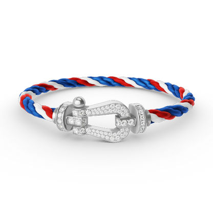 ¡®Sprite Jewelry¡¯FORCE LARGE HORSESHOE FULL DIAMOND BRACELET SILVER