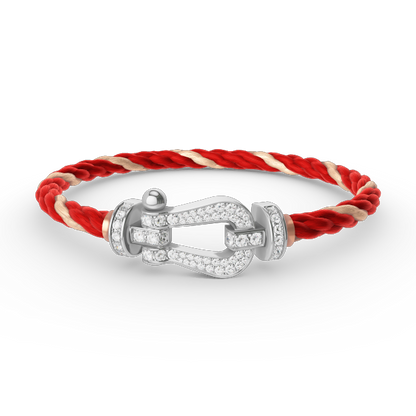 ¡®Sprite Jewelry¡¯FORCE LARGE HORSESHOE FULL DIAMOND BRACELET SILVER