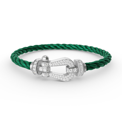 ¡®Sprite Jewelry¡¯FORCE LARGE HORSESHOE FULL DIAMOND BRACELET SILVER