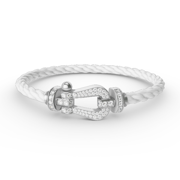 ¡®Sprite Jewelry¡¯FORCE LARGE HORSESHOE FULL DIAMOND BRACELET SILVER