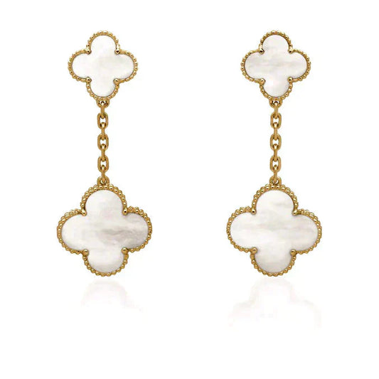 ¡®Sprite Jewelry¡¯CLOVER 2 MOTIF WHITE MOP EARRINGS