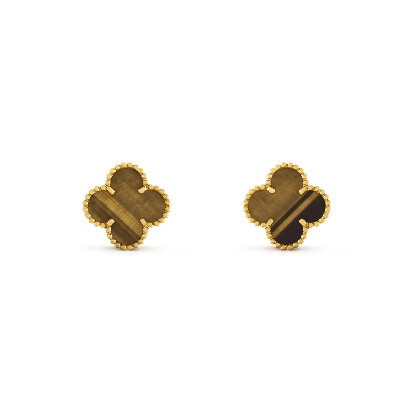 ¡®Sprite Jewelry¡¯CLOVER MEDIUM 1 MOTIFS TIGER EYE EARRINGS