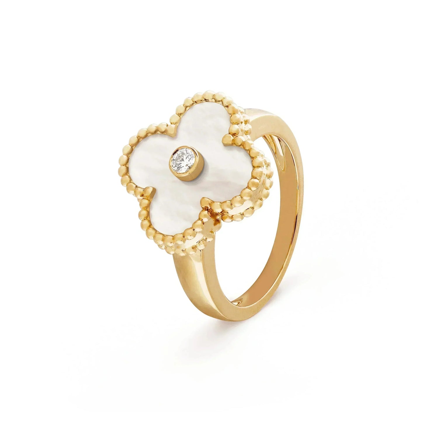 ¡®Sprite Jewelry¡¯CLOVER PINK MOP RING GOLD DIAMOND