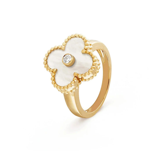 ¡®Sprite Jewelry¡¯CLOVER PINK MOP RING GOLD DIAMOND