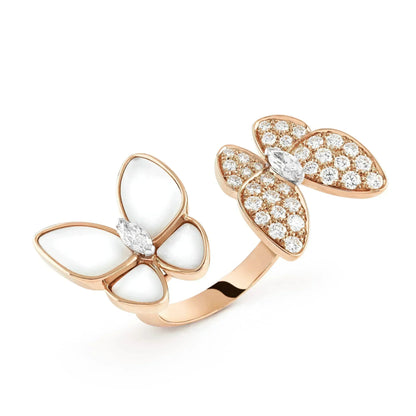 ¡®Sprite Jewelry¡¯TWIN BUTTERFLY DIAMOND MOP RING